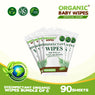 Organic Baby Wipes Disinfectant Wipes 15's Pack of 6