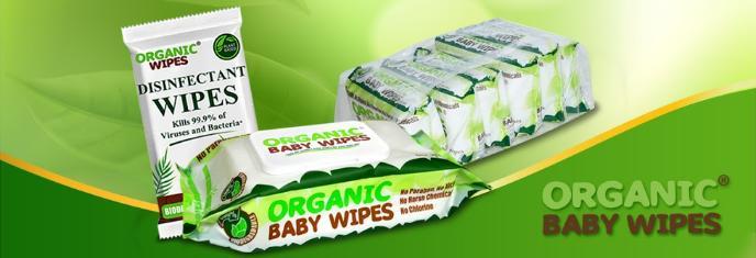 Different packs of Organic Baby Wipes