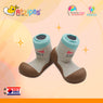 Attipas Tie Baby Shoe Socks Brown - Medium (SALE ITEM)