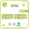 Organic Baby Wipes 50's Extra Large Wipes Pack of 12