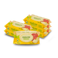 Organic Wipes Cleansing Wipes Crisp Apple 70s pack of 6