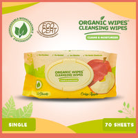 Organic Wipes Cleansing Wipes Crisp Apple 70s