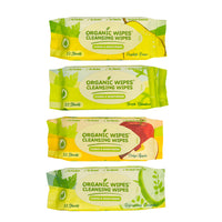 Organic Wipes Cleansing Wipes 12s Assorted pack of 4