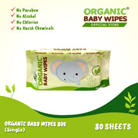 Organic Baby Wipes Nature 80's SINGLE