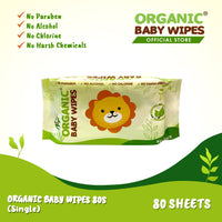 Organic Baby Wipes Nature 80's SINGLE