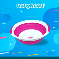 Babyhood Pink Folding Wash Basin