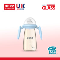 Berz UK Blue UFO Milk Bottle with Handle (180 ml)