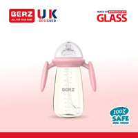 Berz UK Pink UFO Milk Bottle with Handle (180 ml)