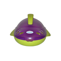 front view of Babyhood Green and Violet Bath Toy Holder