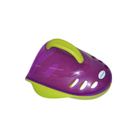 top view of Babyhood Green and Violet Bath Toy Holder