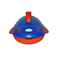 front view of Babyhood Orange and Blue Bath Toy Holder