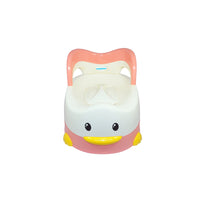 top view of Babyhood Pink Naughty Duck Safety Potty Trainer