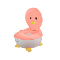 side view of Babyhood Pink Penguin Potty