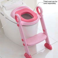 Babyhood Pink Step Potty on the toilet