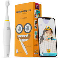 Brush Monster Smart Electric Toothbrush with child brushing her teeth