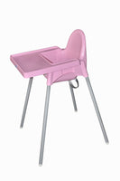 side view of Babyhood Pink High Chair