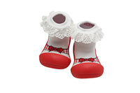 front view of Attipas Ballet Red shoes