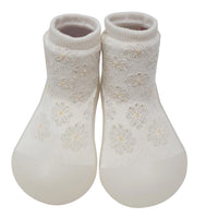 front view of Attipas Blossom White shoes