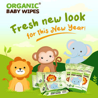 Organic Baby Wipes Nature 80's Pack of 6