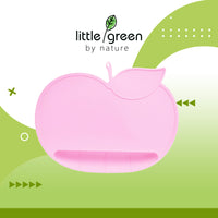 Little Green Pink Apple Silicone Placemat Plate