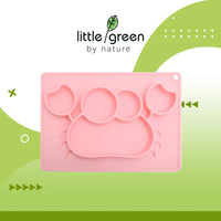 Little Green Pink Crab Silicone Placemat Plate