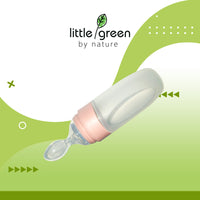 Little Green Pink  Silicone Baby Feeding Spoon Bottle