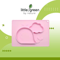 Little Green Pink Whale Silicone Placemat Plate
