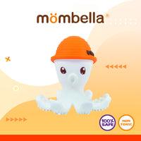 Mombella Orange 3D Octopus Teether