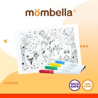 Mombella Dancing Party New Reusable Coloring Placemat