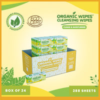 Organic Wipes Cleansing Wipes English Pear 12s pack of 24