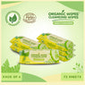 Organic Wipes Cleansing Wipes Refreshing Cucumber  12s pack of 6