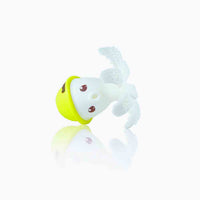 side view of Mombella Yellow 3D Octopus Teether