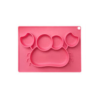 Little Green Pink Crab Silicone Placemat Plate